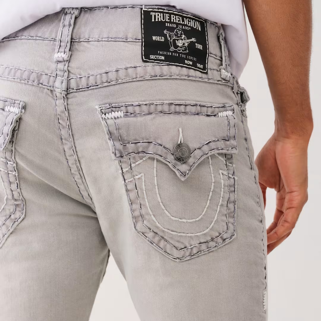 True Religion Men's Light Gray Slim Relaxed Skinny Jean Sz. 34 Bnwt